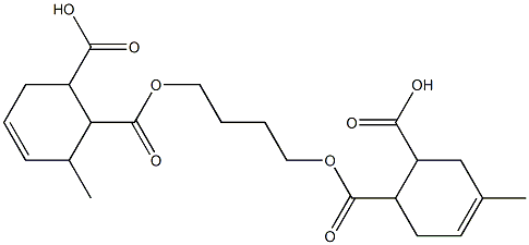 2-[4-(2-Carboxy-4-methyl-4-cyclohexenylcarbonyloxy)butoxycarbonyl]-3-methyl-4-cyclohexene-1-carboxylic acid Structure