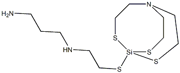 1-[2-[(3-Aminopropyl)amino]ethylthio]-2,8,9-trithia-5-aza-1-silabicyclo[3.3.3]undecane,,结构式