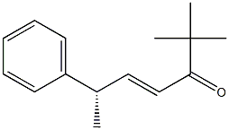 (4E,S)-2,2-ジメチル-6-フェニル-4-ヘプテン-3-オン 化学構造式