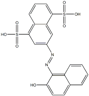 3-[(2-Hydroxy-1-naphthalenyl)azo]-1,5-naphthalenedisulfonic acid Structure