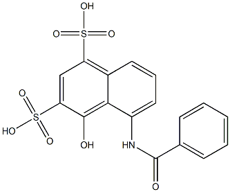 1-Hydroxy-8-(benzoylamino)-2,4-naphthalenedisulfonic acid Struktur