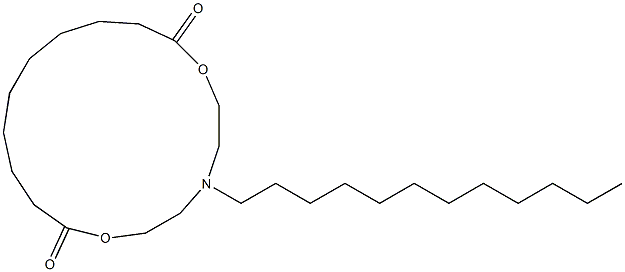 5-ドデシル-5-アザ-2,8-ジオキサシクロヘプタデカン-1,9-ジオン 化学構造式