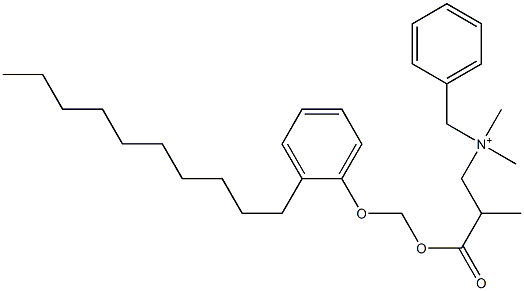 N,N-Dimethyl-N-benzyl-N-[2-[[(2-decylphenyloxy)methyl]oxycarbonyl]propyl]aminium Structure