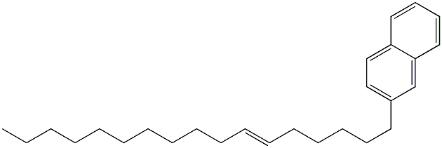 2-(6-ヘプタデセニル)ナフタレン 化学構造式