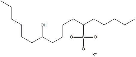 11-Hydroxyheptadecane-6-sulfonic acid potassium salt Struktur