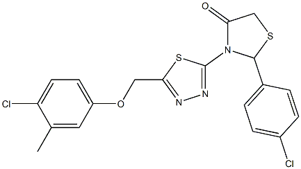  3,5-Dihydro-3-[5-[(4-chloro-3-methylphenoxy)methyl]-1,3,4-thiadiazol-2-yl]-2-[4-chlorophenyl]thiazol-4(2H)-one