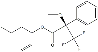 (R)-2-メトキシ-3,3,3-トリフルオロ-2-フェニルプロパン酸(1-エテニルブチル) 化学構造式