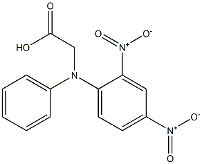 (-)-N-(2,4-ジニトロフェニル)-L-フェニルグリシン 化学構造式