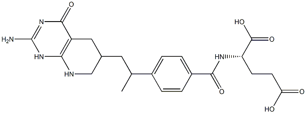 N-[4-[2-[(2-Amino-1,4,5,6,7,8-hexahydro-4-oxopyrido[2,3-d]pyrimidin)-6-yl]-1-methylethyl]benzoyl]-L-glutamic acid Structure