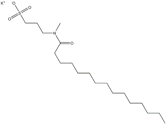 3-(N-Pentadecanoyl-N-methylamino)-1-propanesulfonic acid potassium salt Structure