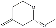 (2S)-2-Methoxy-4-methylene-3,4,5,6-tetrahydro-2H-pyran Struktur