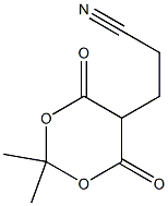 5-(2-Cyanoethyl)-2,2-dimethyl-1,3-dioxane-4,6-dione,,结构式