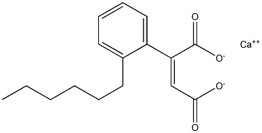 2-(2-ヘキシルフェニル)マレイン酸カルシウム 化学構造式