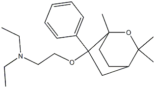 1,3,3-Trimethyl-6-phenyl-6-[2-(diethylamino)ethoxy]-2-oxabicyclo[2.2.2]octane,,结构式