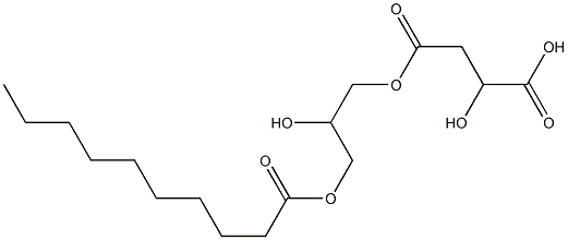 L-Malic acid hydrogen 4-(2-hydroxy-3-decanoyloxypropyl) ester Structure