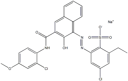  4-Chloro-2-ethyl-6-[[3-[[(2-chloro-4-methoxyphenyl)amino]carbonyl]-2-hydroxy-1-naphtyl]azo]benzenesulfonic acid sodium salt