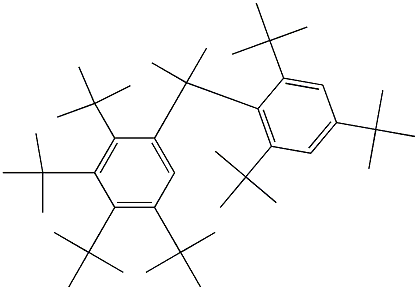 2-(2,3,4,5-テトラ-tert-ブチルフェニル)-2-(2,4,6-トリ-tert-ブチルフェニル)プロパン 化学構造式