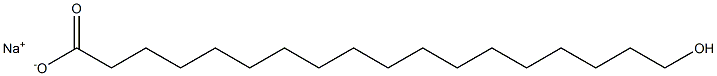 18-Hydroxystearic acid sodium salt,,结构式