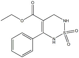 4-(Ethoxycarbonyl)-3-phenyl-5,6-dihydro-2H-1,2,6-thiadiazine-1,1-dioxide Structure