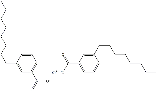 Bis(3-octylbenzoic acid)zinc salt Struktur