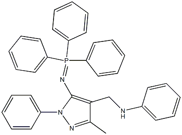 3-Methyl-1-phenyl-4-[(phenylamino)methyl]-5-[(triphenylphosphoranylidene)amino]-1H-pyrazole Structure