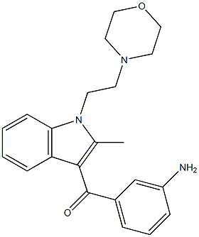 3-(3-Aminobenzoyl)-2-methyl-1-[2-morpholinoethyl]-1H-indole 结构式