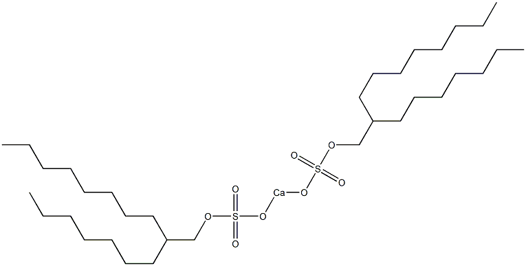 Bis(2-heptyldecyloxysulfonyloxy)calcium Structure