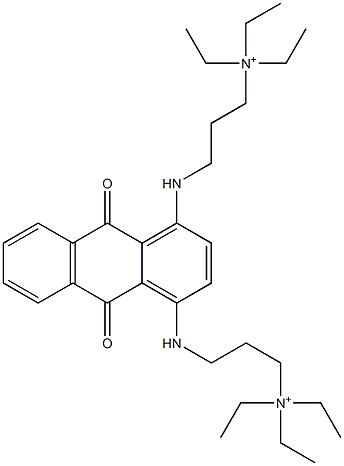 3,3'-[[(9,10-Dihydro-9,10-dioxoanthracene)-1,4-diyl]diimino]bis[N,N,N-triethyl-1-propanaminium],,结构式