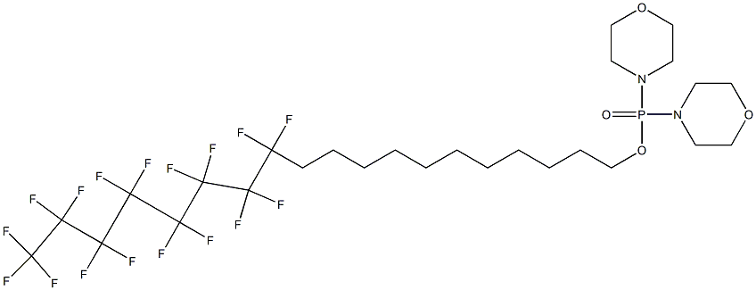 11-(Heptadecafluorooctyl)undecyloxybismorpholinophosphine oxide Structure