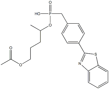 4-(2-Benzothiazolyl)phenylmethylphosphonic acid 3-acetyloxypropylethyl ester,,结构式