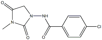 N-(3-Methyl-2,4-dioxoimidazolidin-1-yl)-4-chlorobenzamide Structure