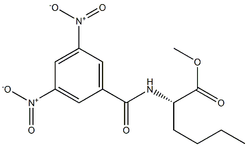 N-(3,5-ジニトロベンゾイル)-L-ノルロイシンメチル 化学構造式