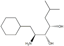 (2S,3R,4S)-2-Amino-1-cyclohexyl-6-methylheptane-3,4-diol Struktur