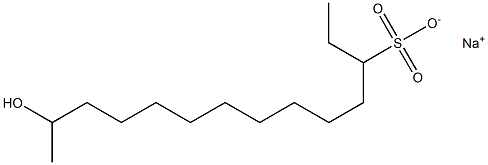 13-Hydroxytetradecane-3-sulfonic acid sodium salt,,结构式