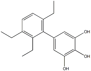5-(2,3,6-Triethylphenyl)benzene-1,2,3-triol Struktur