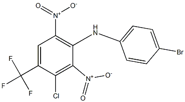 3-Chloro-4-trifluoromethyl-2,6-dinitro-N-[4-bromophenyl]benzenamine Structure