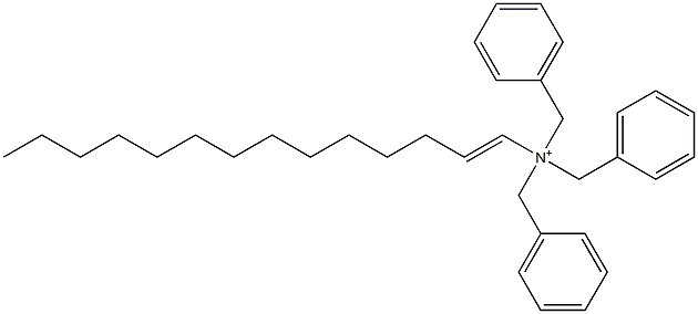(1-テトラデセニル)トリベンジルアミニウム 化学構造式