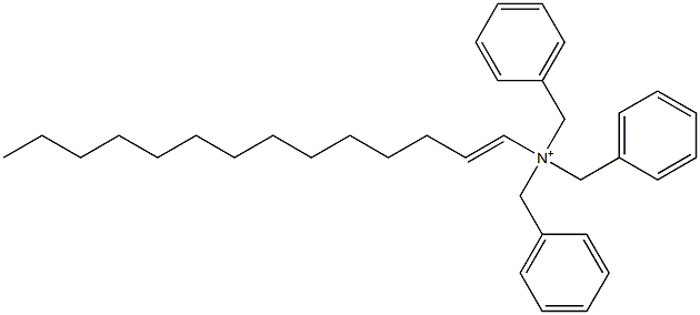 (1-Tetradecenyl)tribenzylaminium Structure