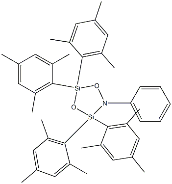 3,3,5,5-Tetramesityl-2-phenyl-1,4-dioxa-2-aza-3,5-disilacyclopentane,,结构式