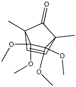 5,5,6,6-Tetramethoxy-1,4-dimethylbicyclo[2.2.1]hept-2-en-7-one 结构式