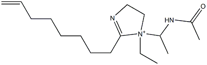 1-[1-(Acetylamino)ethyl]-1-ethyl-2-(7-octenyl)-2-imidazoline-1-ium,,结构式
