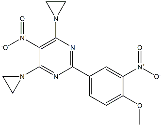 4,6-Bis(1-aziridinyl)-2-(4-methoxy-3-nitrophenyl)-5-nitropyrimidine