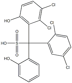 (2,5-Dichlorophenyl)(2,3-dichloro-6-hydroxyphenyl)(2-hydroxyphenyl)methanesulfonic acid Structure