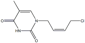1-[(Z)-4-Chloro-2-butenyl]thymine Struktur