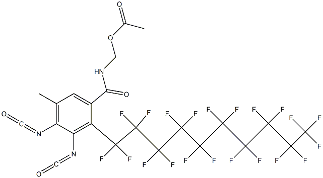 N-(Acetyloxymethyl)-2-(henicosafluorodecyl)-3,4-diisocyanato-5-methylbenzamide|