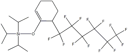 1-(Triisopropylsiloxy)-6-(tridecafluorohexyl)-1-cyclohexene,,结构式