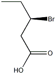 [R,(-)]-3-ブロモ吉草酸 化学構造式