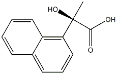 [R,(-)]-2-(1-ナフチル)-2-ヒドロキシプロピオン酸 化学構造式