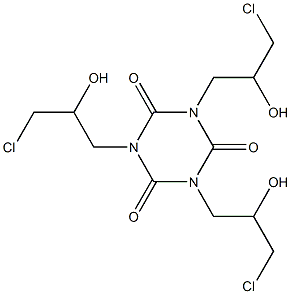 1,3,5-Tris(3-chloro-2-hydroxypropyl)hexahydro-1,3,5-triazine-2,4,6-trione Structure