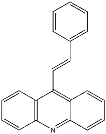 9-[(E)-2-フェニルエテニル]アクリジン 化学構造式